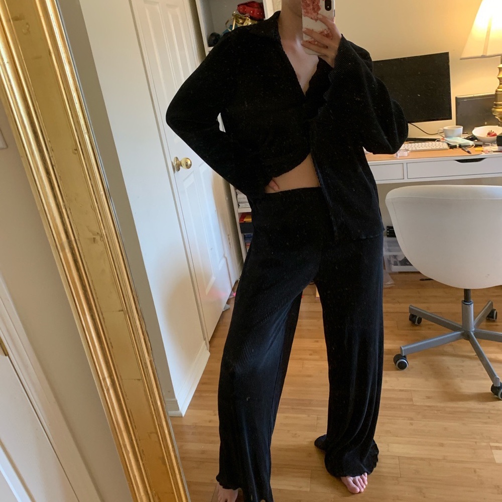 2 PIECE OVERSIZED LETTUCE HEM SET